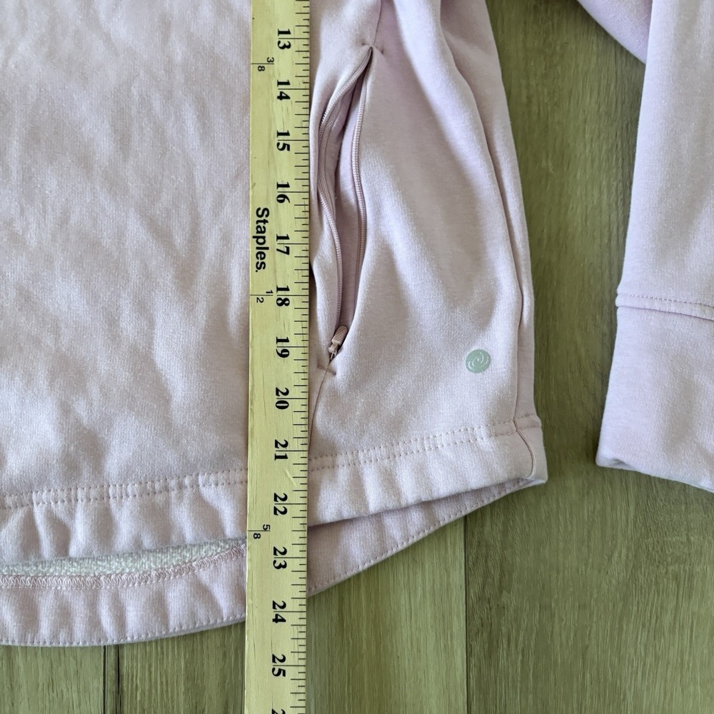 Athleisure Apana Womens XL Pink Crossover Funnel Neck Thumbhole Active Top - Picture 3 of 8